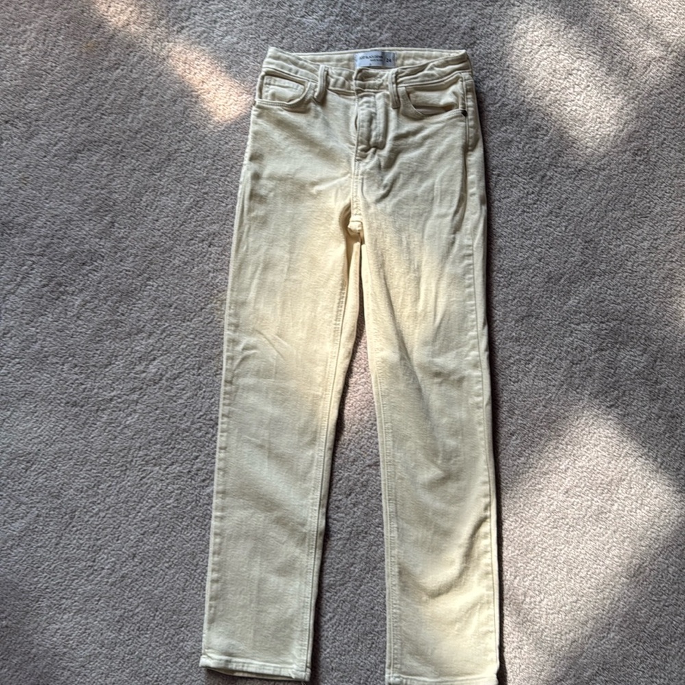 Just Black Clara Cigarette Jean, size 24, Egg Nog